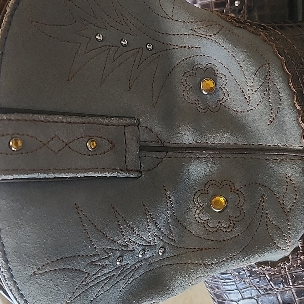Ariat FATBABY Crock Print Western Boots Size 8.5B - Picture 7 of 12